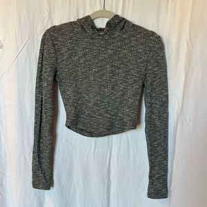 Stronger Ribbed Crop Hoodie